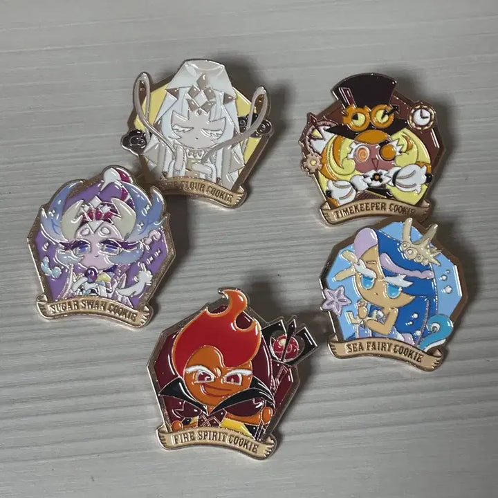 [BUNJANG] Cookie Run Kingdom Pin Badge Set / 쿠키런킹덤 핀뱃지 5종