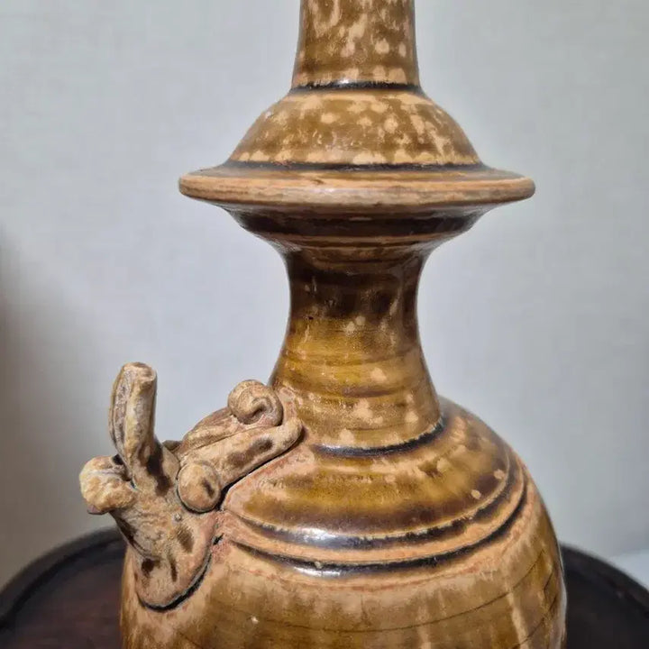 [BUNJANG] Chinese Antique Ceramic Vase with Dragon Handle / 중국도자기