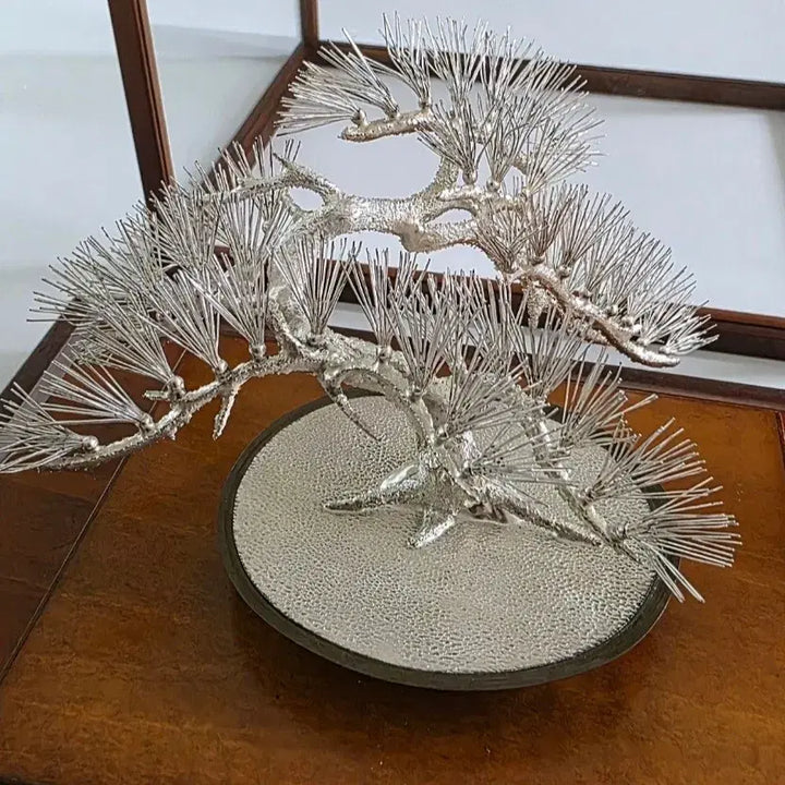 [BUNJANG] Mitsunori Sterling Silver Pine Bonsai Sculpture / 은공예품 순은 소나무 분재 순은 60.72g