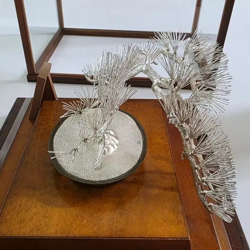 [BUNJANG] Mitsunori Sterling Silver Pine Bonsai Sculpture / 은공예품 순은 소나무 분재 순은 60.72g