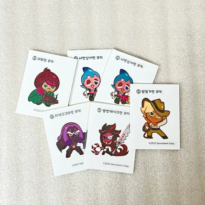 [BUNJANG] Retired Cookie Run Stickers &amp; Dibs Seals (5 Sheets) / 단종 쿠키런 비공굿 스티커 및 띠부띠부씰 5장