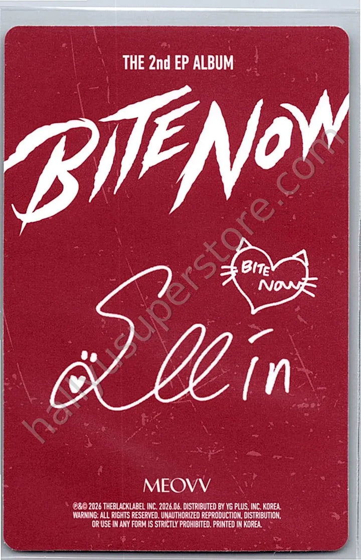 MEOVV - Sooin - BITE NOW album photocard photobook version
