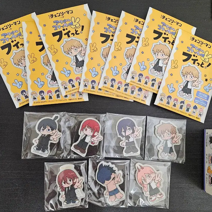 [BUNJANG] Chainsaw Man Acrylic Sticker Set / 체인소맨 아크릴스티커 1세트 일괄