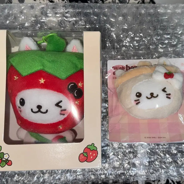 [BUNJANG] NCT WISH Yushi Strawberry Bubble Nyan Badge Bundle Set / 엔시티 위시 유우시 딸기 버블냥, 뱃지 현물