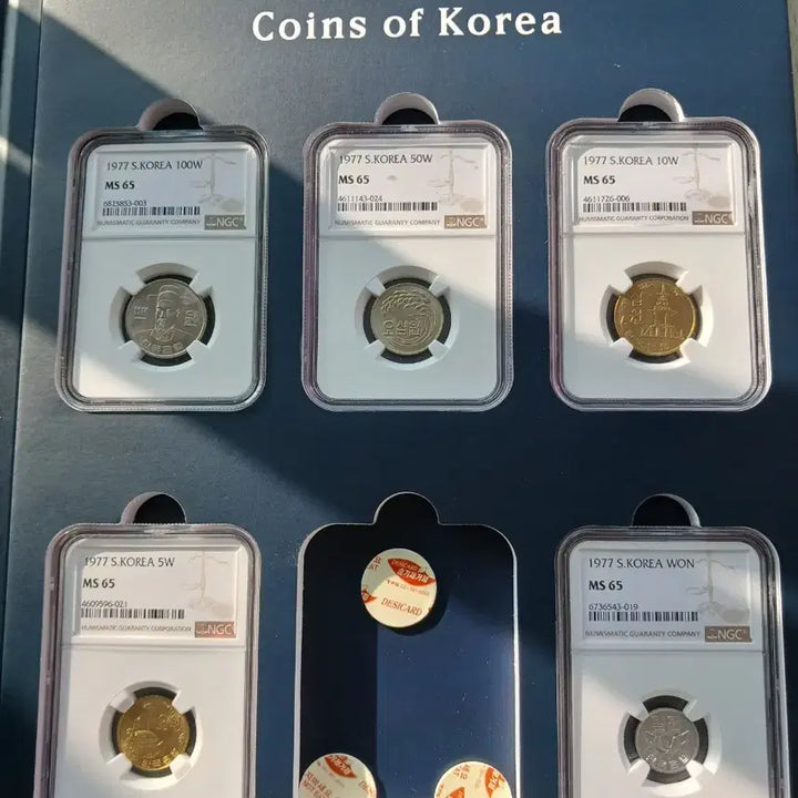 [BUNJANG] 1977 Grading All 65 Grade 5-Piece Set with Case / 1977년도 그레이딩 올65등급 5종세트(케이스포함)팝니다.