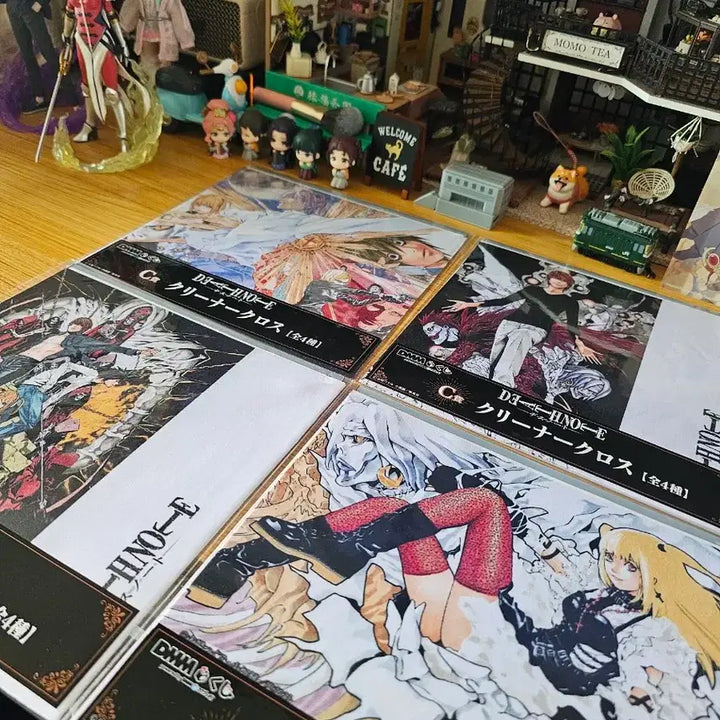 [BUNJANG] Death Note DMM Kuji C Prize Cleaner Cloth Set (4 Types) / (풀셋)데스노트 DMM 쿠지 클리너 크로스 C상 4종