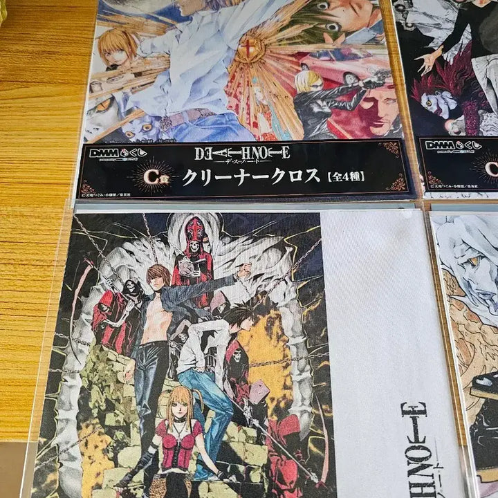 [BUNJANG] Death Note DMM Kuji C Prize Cleaner Cloth Set (4 Types) / (풀셋)데스노트 DMM 쿠지 클리너 크로스 C상 4종