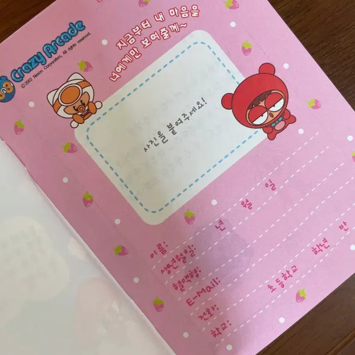 [BUNJANG] Crazy Arcade "Chinggu-Jjang" Stationery Note / [고전문구]크레이지 아케이드 친구짱 편지지 노트