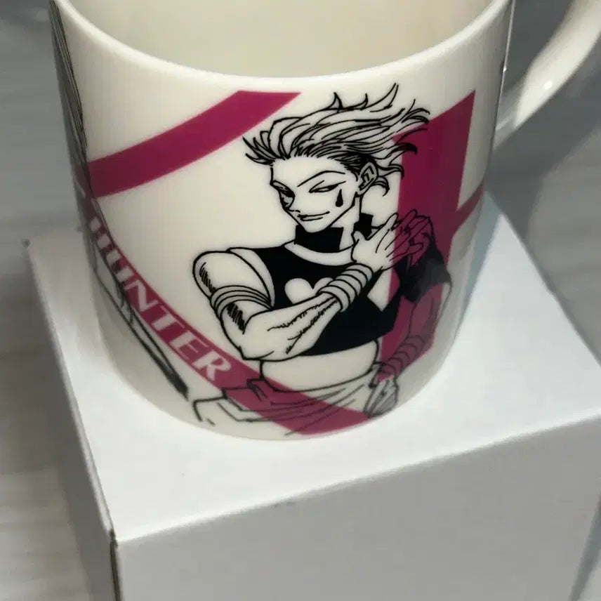 [BUNJANG] HUNTERxHUNTER Hisoka Initial Mug Cup / HUNTERxHUNTER 점프샵 이니셜 머그컵 H 히소카