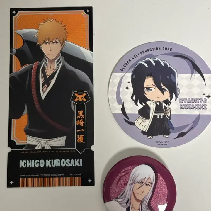 [BUNJANG] Bleach Collaboration Cafe Ticket, Badge, and Coaster Bundle Set / 블리치 콜라보카페 티켓/뱃지/코스터[일괄판매]
