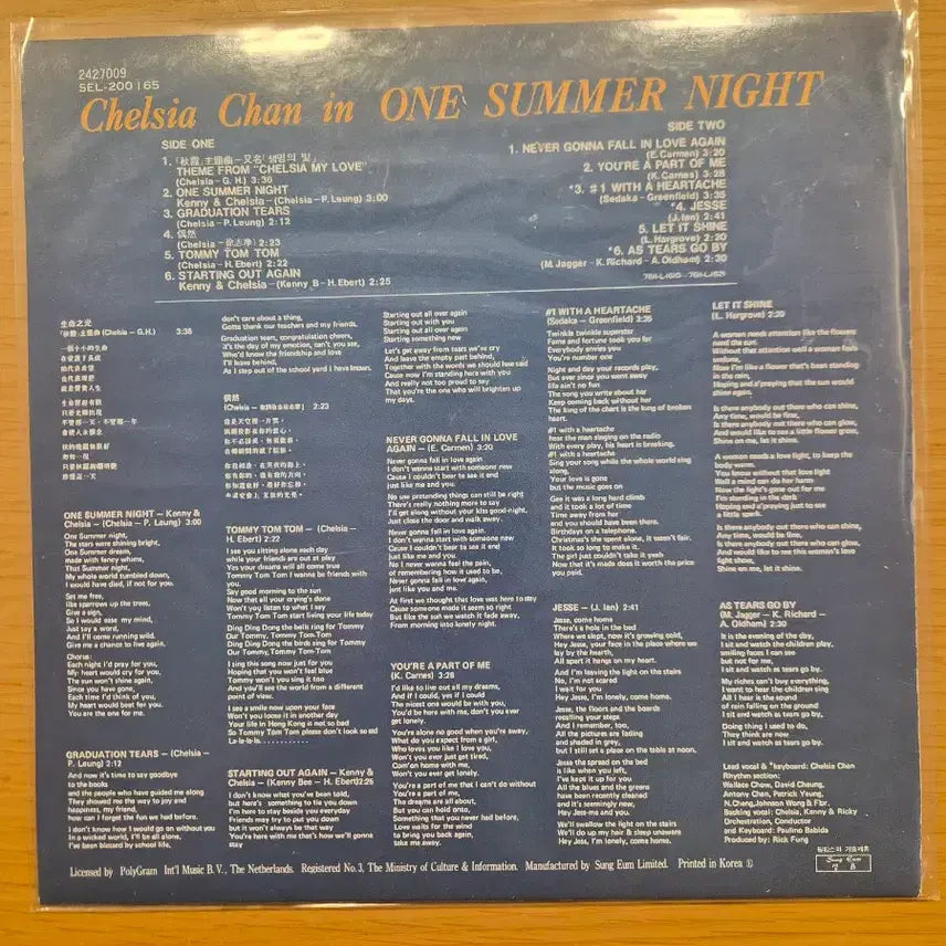 [BUNJANG] Teresa Teng (Chen Chen) Fall LP / 진추하 lp