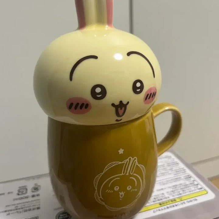 [BUNJANG] Chiikawa Usagi Face Mug / 먼작귀 치이카와 우사기 얼굴 머그컵 미사용