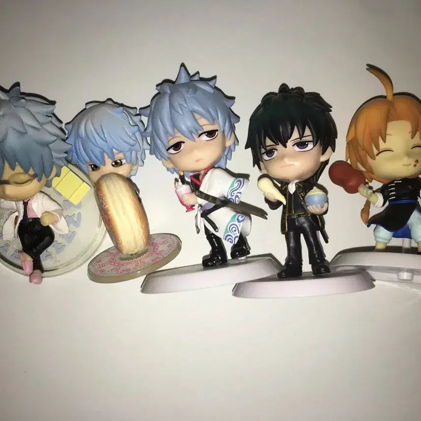 [BUNJANG] Gintama Chibi-큥 Figure 5-Piece Bundle Set (Gintoki, Hijikata, Kamui) / 은혼 피규어 치비큥 5종 일괄 세트 (긴토키, 히지카타, 카무이)