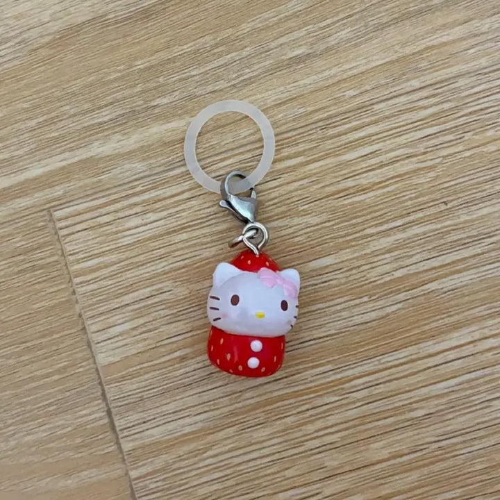 [BUNJANG] Sanrio Strawberry Kitty Maji Rush Gacha Kitty Charm / 산리오 딸기키티 메지루시 가챠 키티메지루시 키티키링 산리오가챠