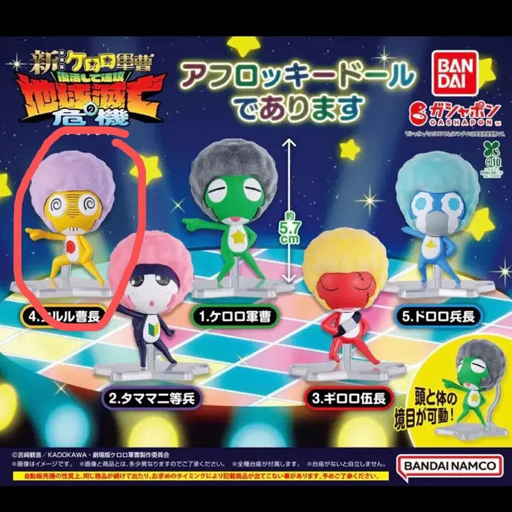 [BUNJANG] Keroro Frogs Captain Garuru Gacha Figure / 케로로 아프로키돌 가챠 쿠루루
