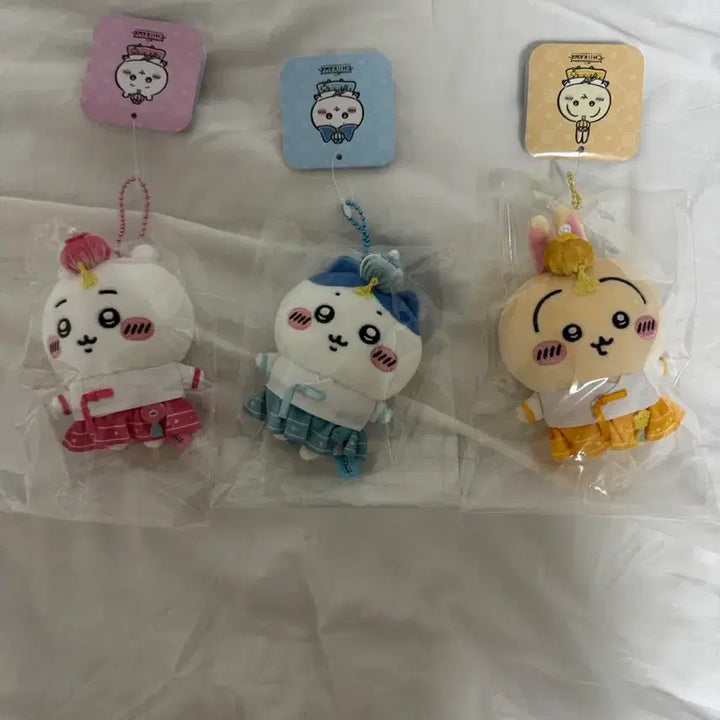 [BUNJANG] Chiikawa Hachiware Usagi Hanbok Mascot Bundle Set / 먼작귀 치이카와, 하치와레, 우사기 한복 마스코트 일괄