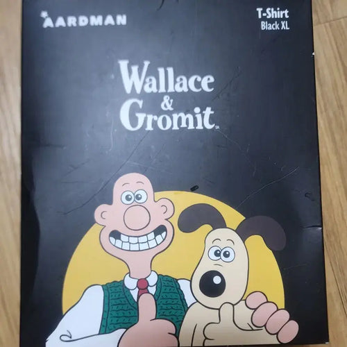[BUNJANG] Wallace & Gromit Character T-Shirt Black XL / 월레스와 그로밋 티셔츠 블랙 XL