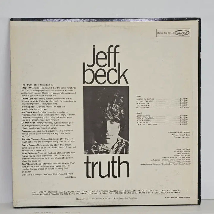 [BUNJANG] Jeff Beck Truth LP / Jeff Beck - Truth LP