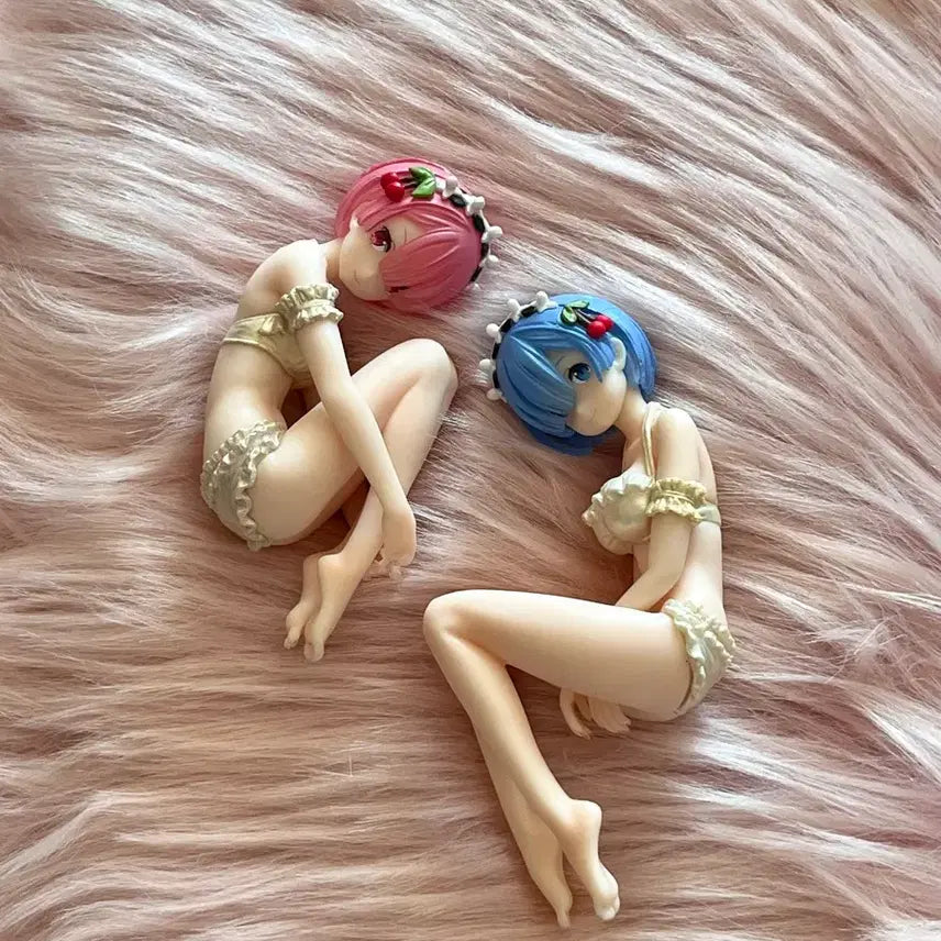 [BUNJANG] Re:Zero Ram Rem Pudding A Prize Figure / 리제로 렘람 푸딩 아라모드 a상 피규어 고전 미소녀 피규어 방꾸