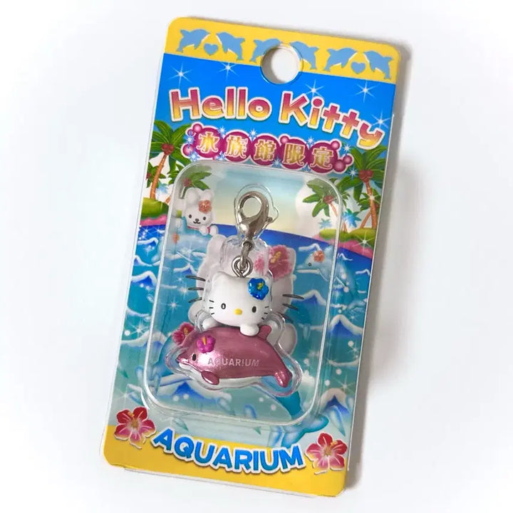[BUNJANG] Sanrio Kitty Strap Dolphin Box Set - Vintage 2007 / 고전 희귀 핑크 돌고래 키티스트랩 박스형 킽스 산리오