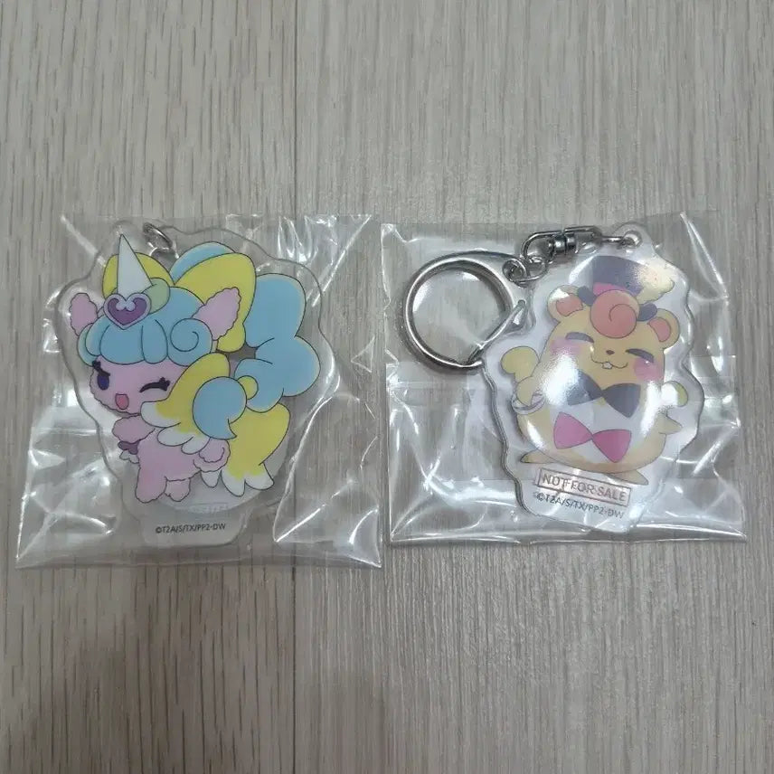[BUNJANG] PriPara V-Square Exclusive Acrylic Keyring Bundle Manager Mascot Unicorn Hamster / 프리파라 브이스퀘어 특전 아크릴 키링 일괄 매니저 마스코트 유니콘 햄스타