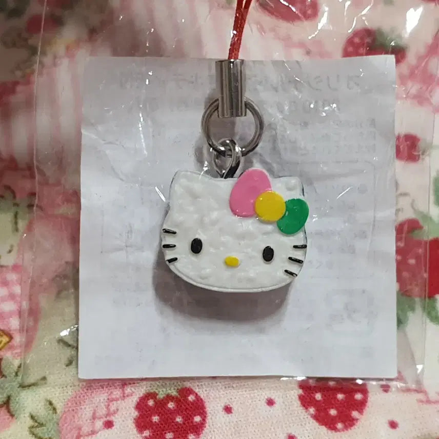 [BUNJANG] Hello Kitty Kimbap Onigiri Strap 3-Piece Bundle Set / 고전 키티 김밥 주먹밥 스트랩 3개 일괄