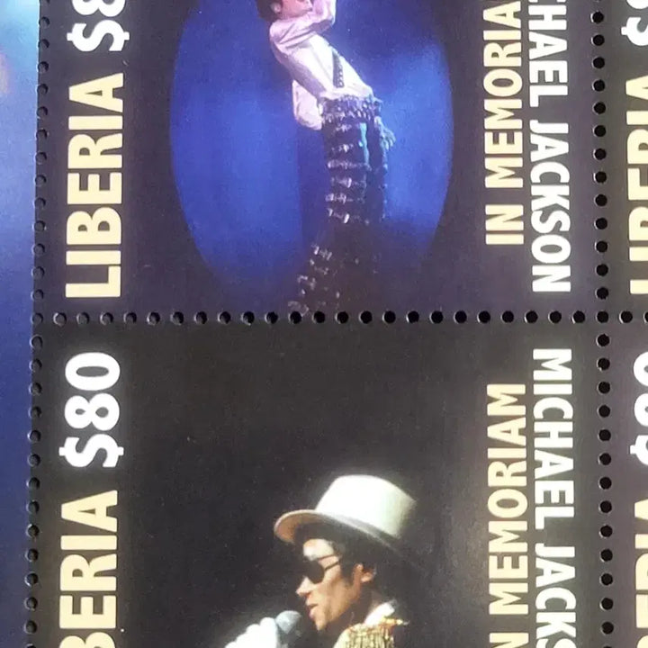[BUNJANG] Michael Jackson In Memoriam Commemorative Stamp (2009) / 2009년 미국 팝의 전설 마이클잭슨 추모기념 우표In Memoriam  Michael Jackson