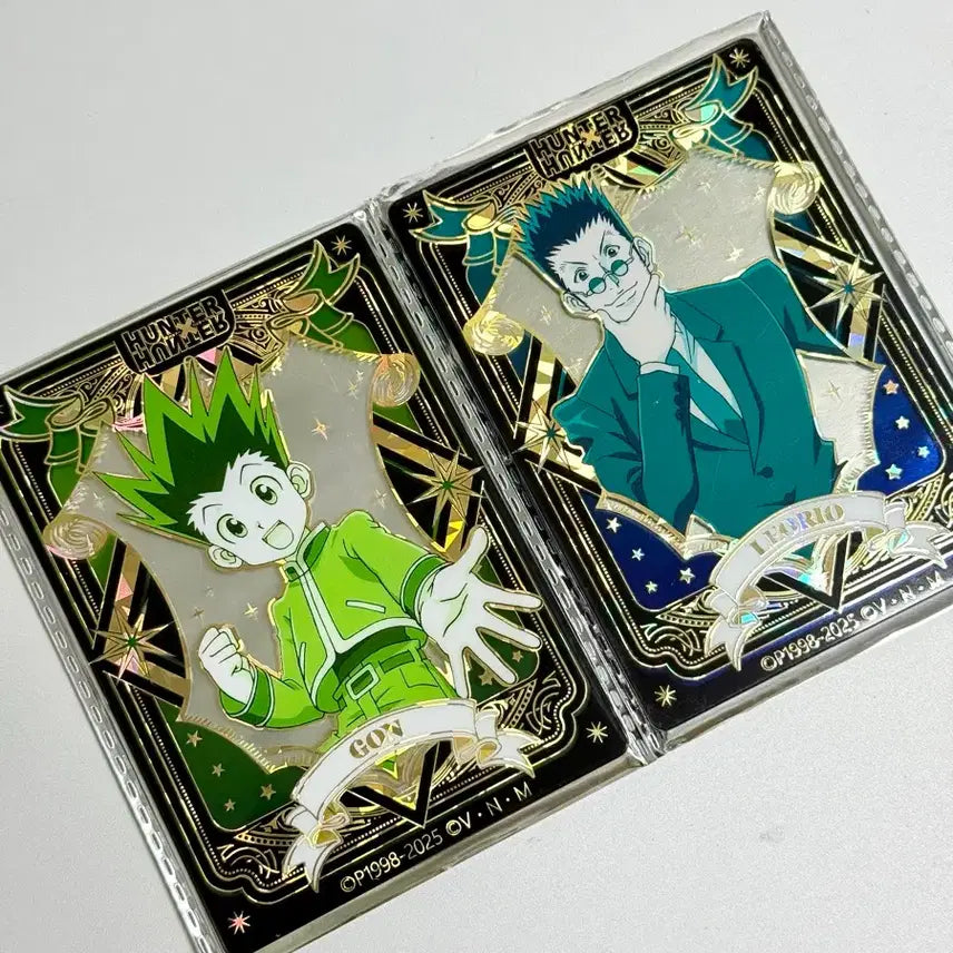 [BUNJANG] Hunter x Hunter Acrylic Status Card Gon &amp; Leorio Bundle Set / 헌터헌터 아크릴 스테이터스 카드 곤 레오리오 일괄 레어
