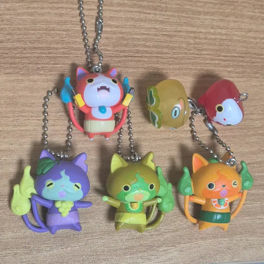 [BUNJANG] Yo-kai Watch Figure Keychain 6-Piece Set / 요괴워치 피규어 고전 키링 6종 세트
