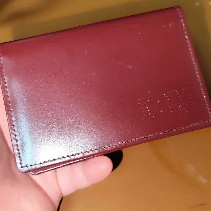 [BUNJANG] Vintage IBM Bi-fold Wallet - Burgundy / 빈티지 IBM지갑 팥죽색