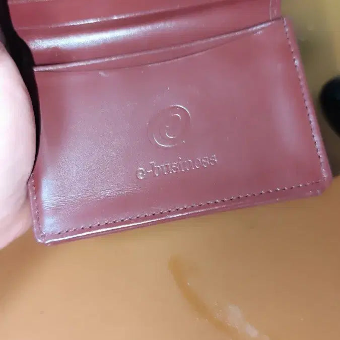 [BUNJANG] Vintage IBM Bi-fold Wallet - Burgundy / 빈티지 IBM지갑 팥죽색