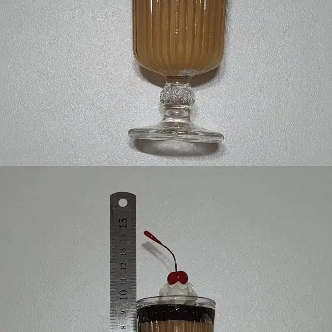 [BUNJANG] Cherry Pudding Food Miniature Display Prop / 음식 디저트 푸딩 모형 오브제 소품