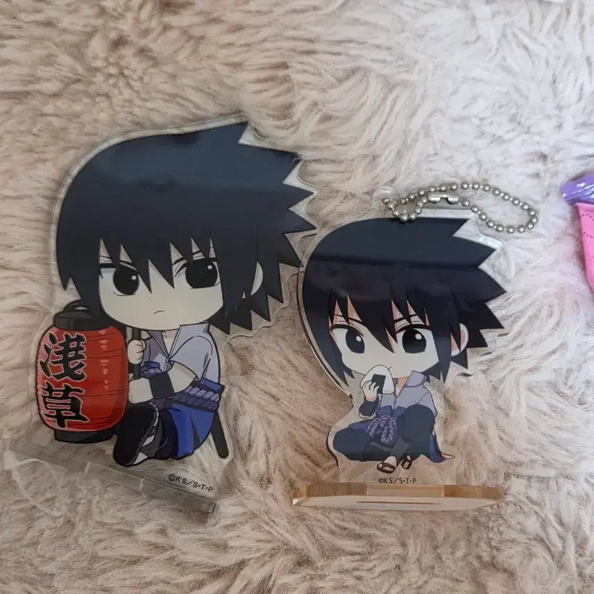 [BUNJANG] Naruto Uchiha Sasuke Acrylic Stand Keyring Bundle Set / 나루토 우치하사스케 아크릴 스탠드 키링 일괄
