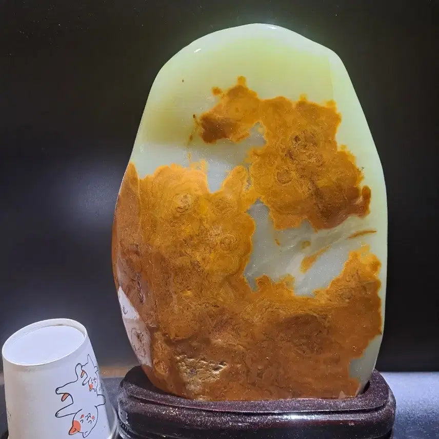 [BUNJANG] Natural Jade Stone with Engraved Pattern / 문양 옥석