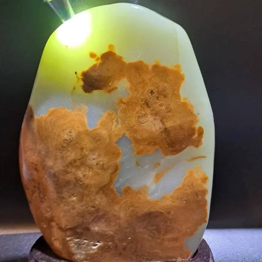 [BUNJANG] Natural Jade Stone with Engraved Pattern / 문양 옥석