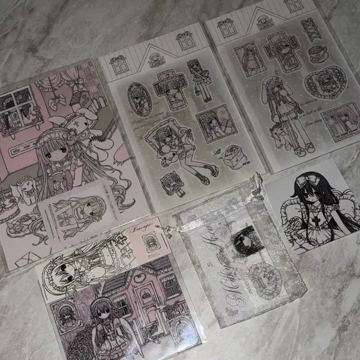 [BUNJANG] Milky Heart Sticker Bundle Set / 밀키하트 스티커 굿즈 일괄