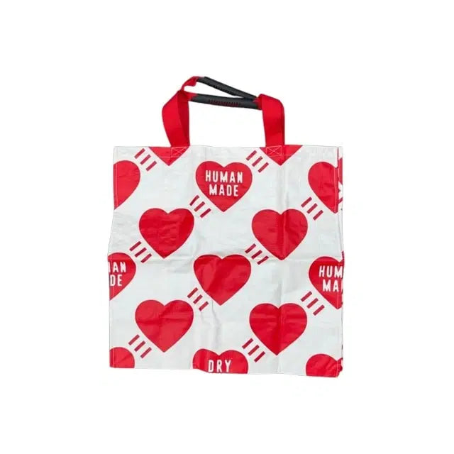 [BUNJANG] Human Made Heart Logo Reusable Eco Bag Large / 휴먼메이드 하트 로고 리유저블 에코백 쇼핑백 백 라지 미개봉새상품