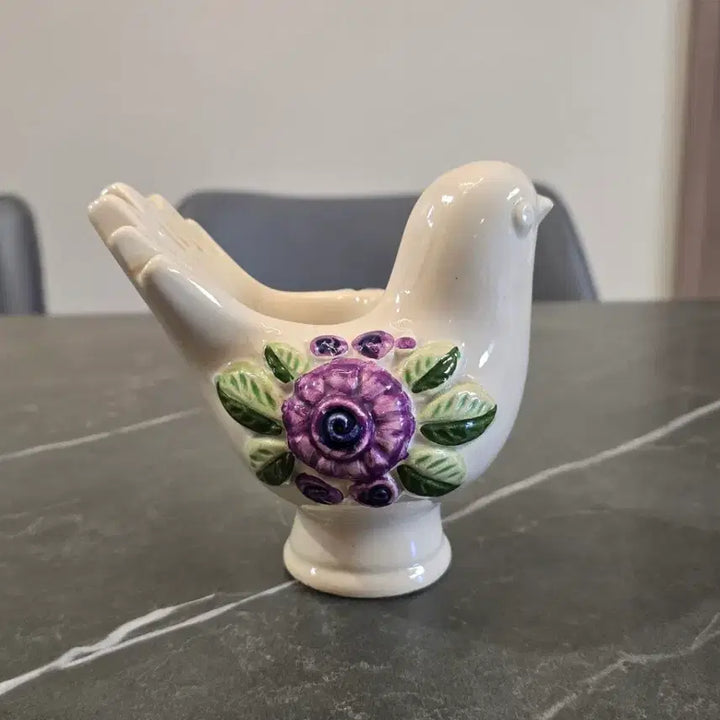 [BUNJANG] Vintage Ceramic Bird Vase / 빈티지 도자기 새 오브제 화병 / 인테리어 소품
