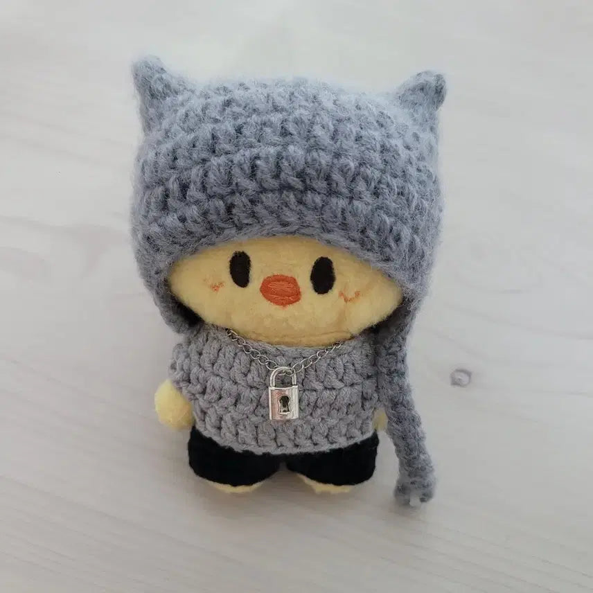 [BUNJANG] Stray Kids Bbokari Grey Cat Hat Plush / 스키즈 뽁아리 회색고양이모자