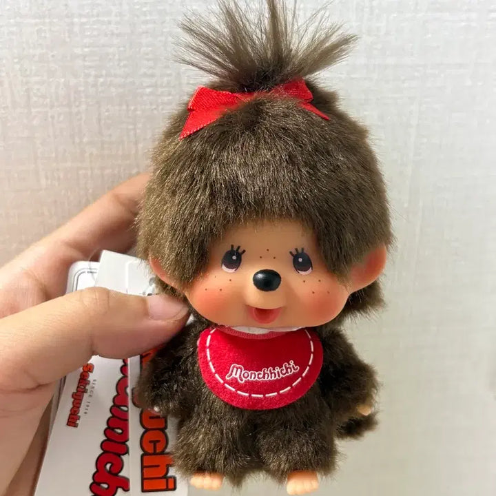 [BUNJANG] Monchhichi Big Head Keychain (Girl) / 몬치치 빅해드 대두 키링 여아