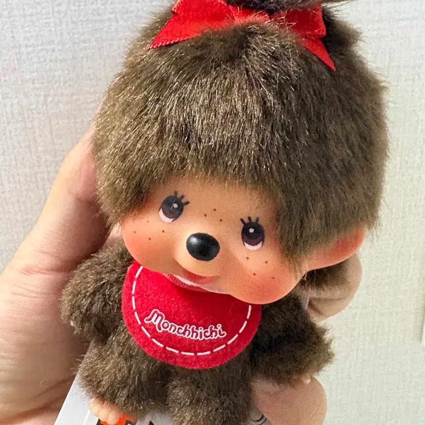 [BUNJANG] Monchhichi Big Head Keychain (Girl) / 몬치치 빅해드 대두 키링 여아