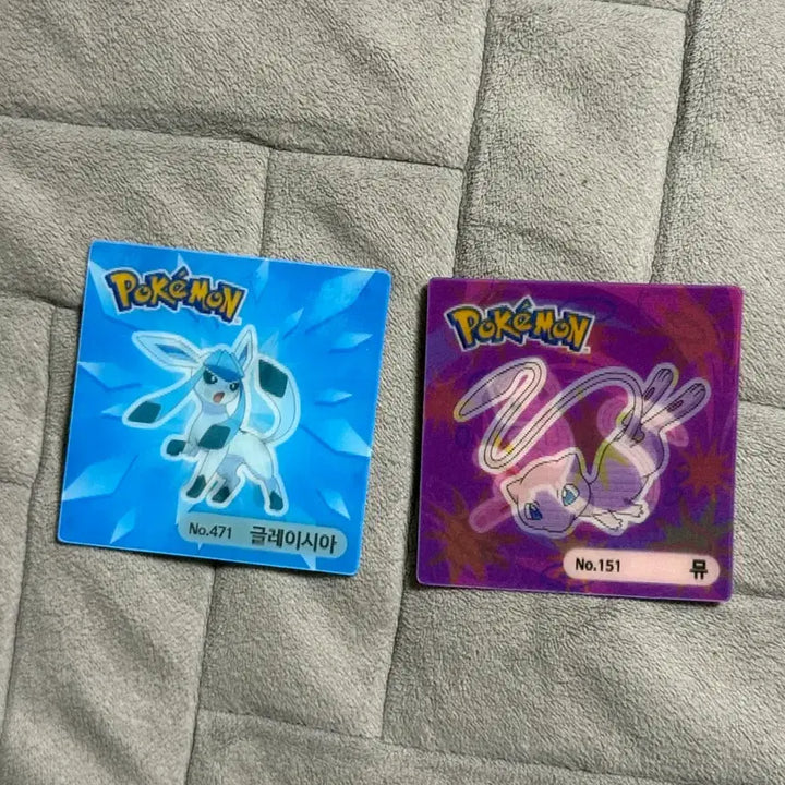 [BUNJANG] Pokemon Lenticular Chip Mew &amp; Glaceon Bundle Set / 포켓몬 김 렌티큘러 칩 뮤, 글레이시아 일괄