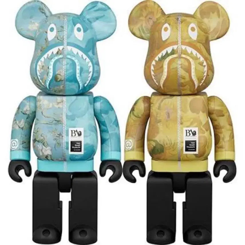 [BUNJANG] Bearbrick BAPE Van Gogh Collaboration 400% &amp; 100% Set / 베어브릭 베이프 고흐 400% &amp; 100%