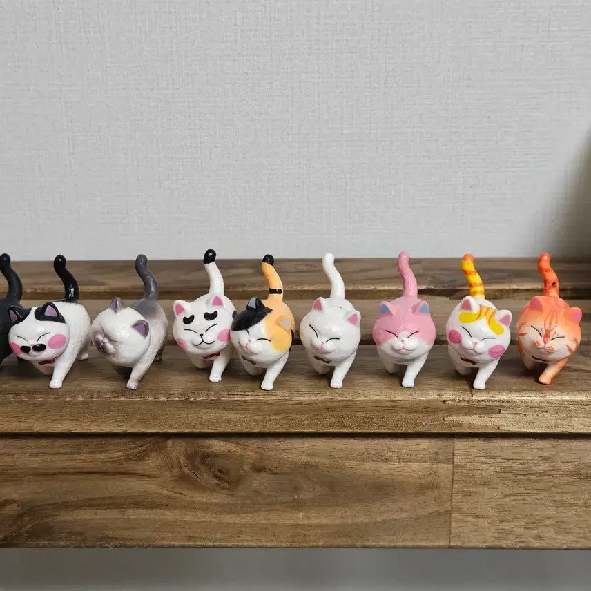 [BUNJANG] Cat Figurines Set (14 pcs, New) / 고양이 피규어 인형 14개 일괄(새상품)