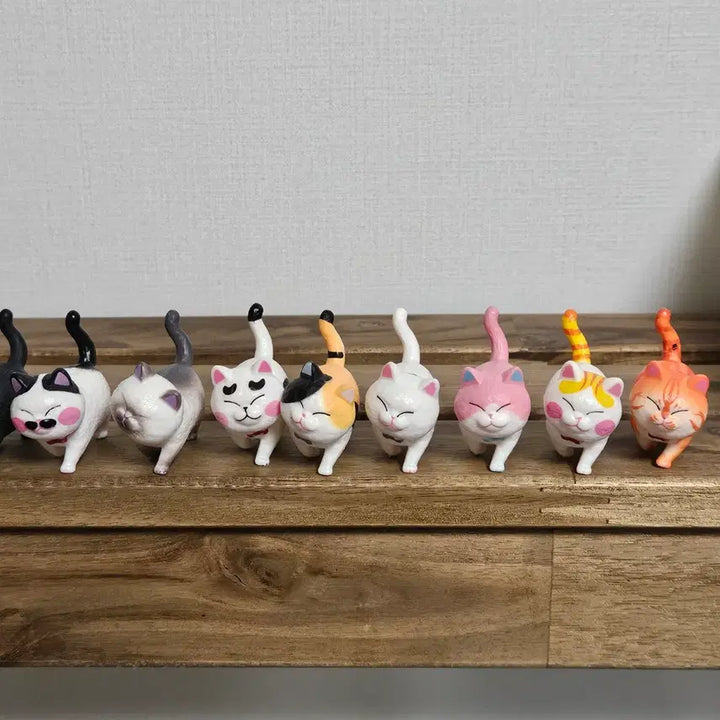 [BUNJANG] Cat Figurines Set (14 pcs, New) / 고양이 피규어 인형 14개 일괄(새상품)