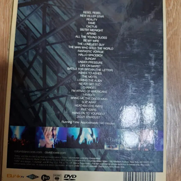 [BUNJANG] David Bowie Reality Tour DVD / 데이비드 보위 DVD 리얼리티투어