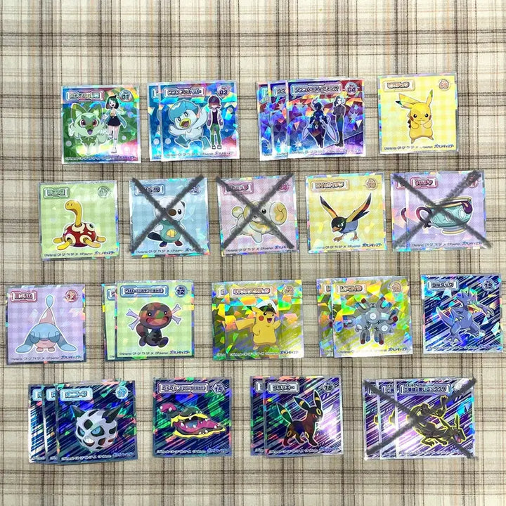 [BUNJANG] Pokemon Japanese Wafer Seal Set - Assorted Characters / (개별) 포켓몬 일본 웨이퍼씰 - 냐오하 리코, 꾸왁스 도트, 파라블레이즈 아메시오, 단단지, 팔데아우파, 몸지브림, 캡틴피카츄, 레어코일, 얼음귀신)