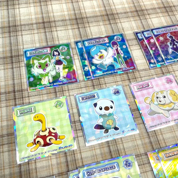 [BUNJANG] Pokemon Japanese Wafer Seal Set - Assorted Characters / (개별) 포켓몬 일본 웨이퍼씰 - 냐오하 리코, 꾸왁스 도트, 파라블레이즈 아메시오, 단단지, 팔데아우파, 몸지브림, 캡틴피카츄, 레어코일, 얼음귀신)