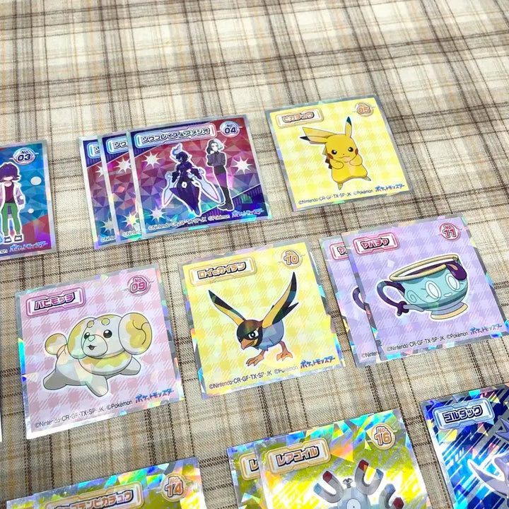 [BUNJANG] Pokemon Japanese Wafer Seal Set - Assorted Characters / (개별) 포켓몬 일본 웨이퍼씰 - 냐오하 리코, 꾸왁스 도트, 파라블레이즈 아메시오, 단단지, 팔데아우파, 몸지브림, 캡틴피카츄, 레어코일, 얼음귀신)
