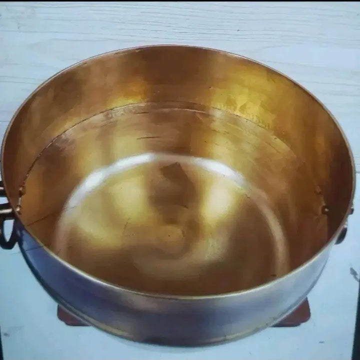 [BUNJANG] Vintage Large Brass Rice Pot / 옛날 대형 유기 밥통